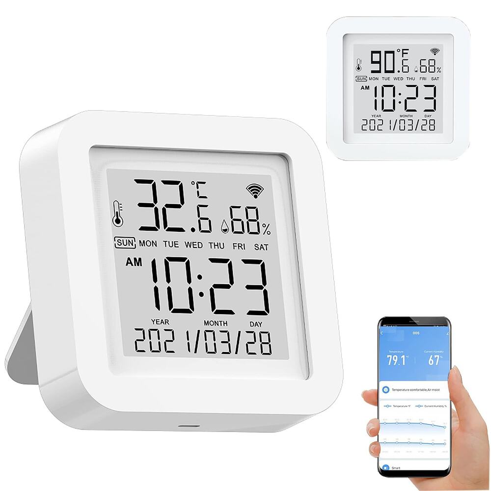 Smart WiFi Temperature Humidity Monitor: TUYA Wireless. Hygrometer - Picture 2 of 6
